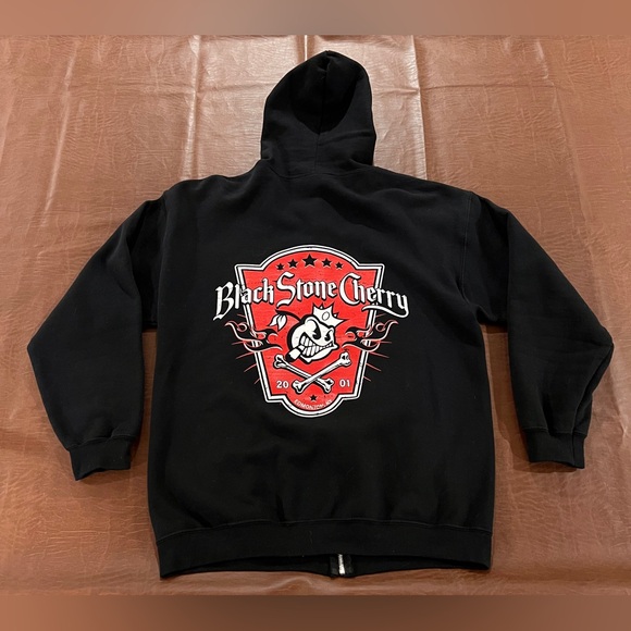 Gildan Other - Rare Black Stone Cherry Band Full Zip Hoodie Sweatshirt - Size Large